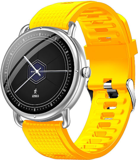 DAS.4 SG65 Smartwatch με Παλμογράφο (Black/Yellow)