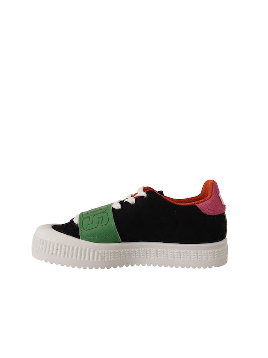 GCDS Adidași Cu Șireturi Multicolori Din Piele Intoarsă Low Top