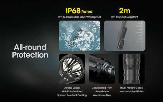 NiteCore LED IP68 с Максимална Яркост 2100лм SRT6i Черен