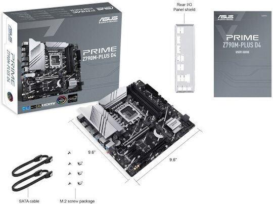 Asus Prime Z790M-PLUS D4 Дънна платка Micro ATX с Intel 1700 Сокет