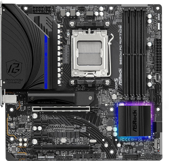 ASRock B650M PG Riptide Motherboard Micro ATX με AMD AM5 Socket 90-MXBJ90-A0UAYZ