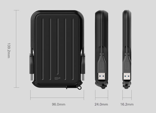 Silicon Power Armor A66 USB 3.2 External 2.5" HDD 2TB Yellow