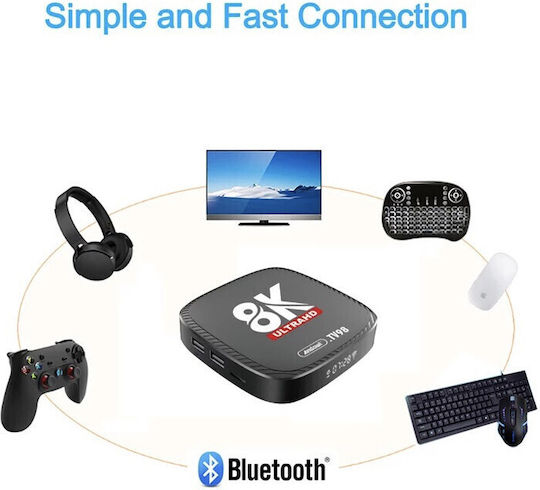Andowl TV Box TV98 5429459157638 8K UHD with WiFi USB 2.0 4GB RAM and 64GB Storage Space with Operating System Android 12.0