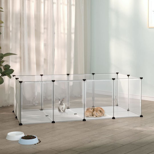 vidaXL Κλουβί Τρωκτικού Κλουβί Μικρών Ζώων 144x74x46.5cm