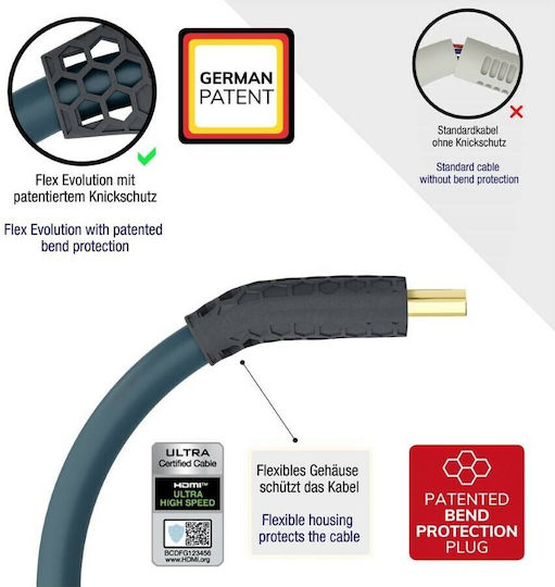 Oehlbach Flex Evolution HDMI 2.1 Cable HDMI male - HDMI male 3m Black