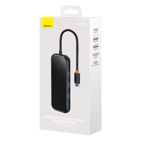 Baseus AcmeJoy USB-C Docking Station with HDMI 4K PD Gray