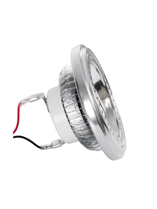 GloboStar Darko Round Metallic Ceiling Spot with Built-in LED and Natural White Light White 11.1x11.1cm