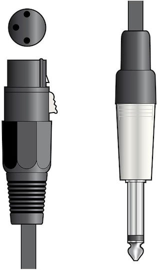 Citronic XF-M6J150BK XLR female to 6.3mm male 1.5m Cable (190.112UK)