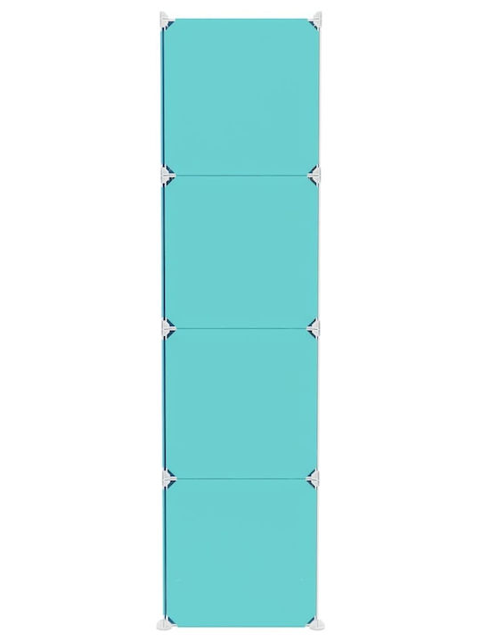 vidaXL Spielzeug Aufbewahrungssystem aus Kunststoff Grün 110x36.5x143.5cm 12Stück