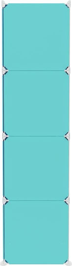 vidaXL Sistem de Depozitare Jucării din Plastic Verde 110x36.5x143.5cm 12buc