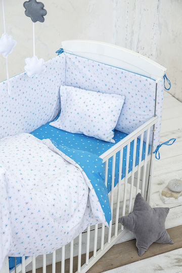 Nima Blob Baby Quilt Baumwolle Hellblau 100x140cm