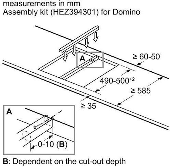 Bosch HEZ394301 от Неръждаема Стомана 60см