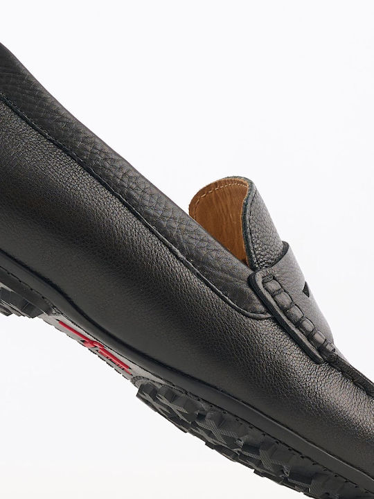Kosmopolis Men's Leather Moccasins Black