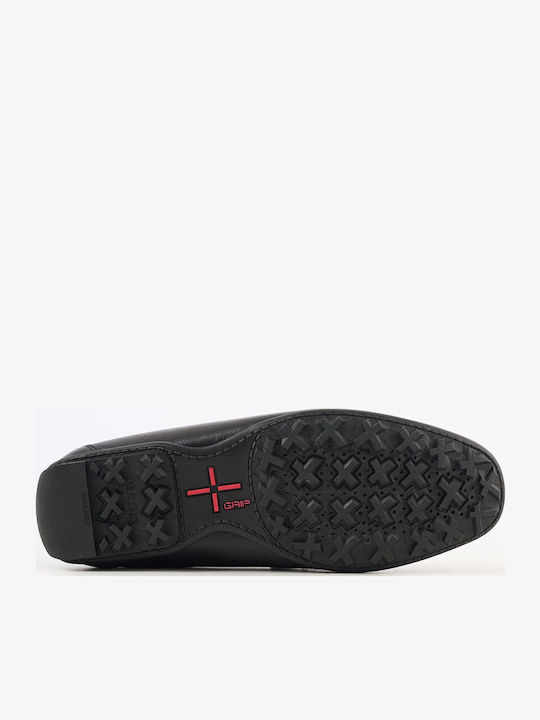 Kosmopolis Men's Leather Moccasins Black