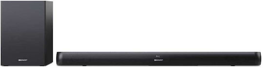 Sharp HT-SBW202 Soundbar 2.1 Bluetooth and HDMI 100W with Wireless Subwoofer and Remote Control Black