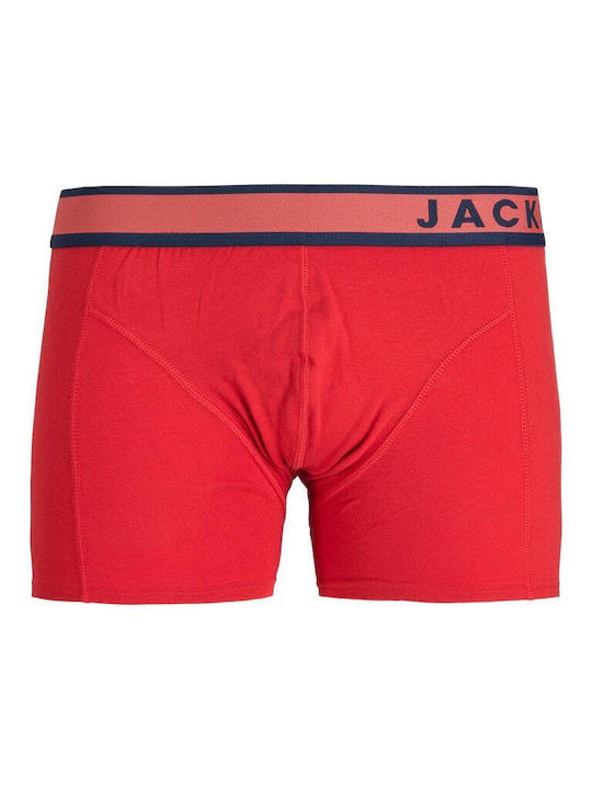 Jack & Jones Ανδρικά Μποξεράκια Red/Grey/Blue 3Pack