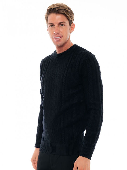 Biston Herren Langarm-Pullover Schwarz