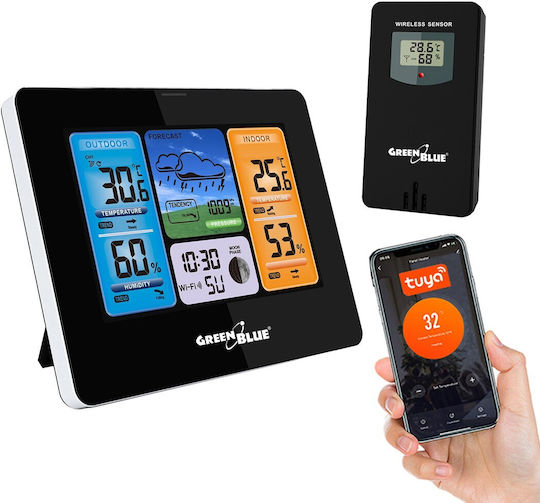 Green Blue 297288 Wireless Stație meteorologică Digital Alb