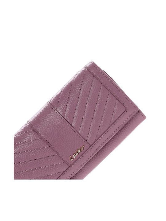 Lavor Large Leather Women's Wallet with RFID Lilac