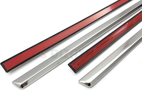 S-dizayn Protections for Car Doors Side Door Protective Trim Steel & Plastic Chrome Honda Civic Sedan 2012-2015 8pcs 8pcs Silver
