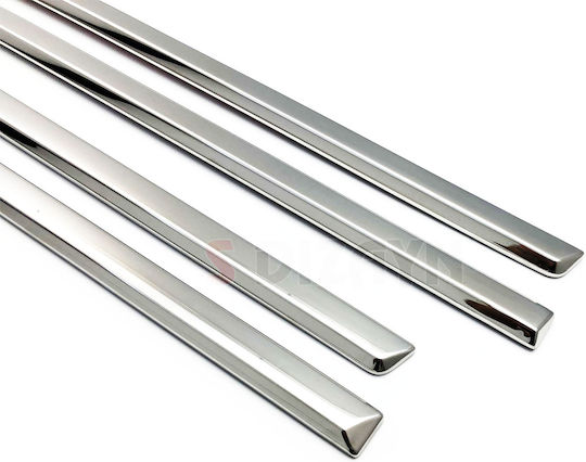 S-dizayn Protections for Car Doors Protective Door Trim Steel & Plastic Chrome 8pcs 8pcs Silver