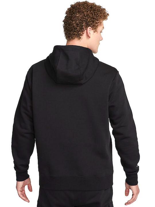 Nike Sportswear Repeat Men's Sweatshirt with Hood and Pockets Black