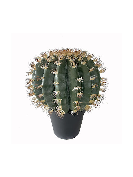 Supergreens Artificial Plant in Pot Cactus Εχινόκακτος Green 67cm 1pcs