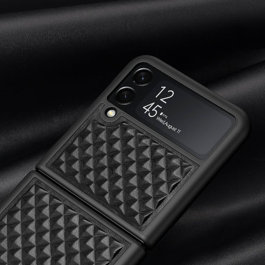 Dux Ducis Venice Заден Калъф от Изкуствена Кожа Черен (Galaxy Z Flip4)