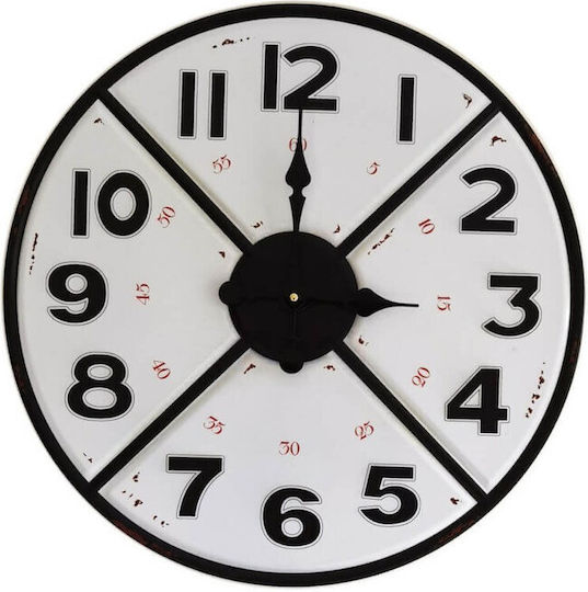 Oriana Ferelli Wanduhr Metallisch Weiß Ø55cm Oriana Ferelli Wanduhr Metallisch Weiß Ø55cm
