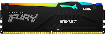 Kingston Fury Beast RGB 32GB DDR5 RAM με Ταχύτητα 6000 για Desktop