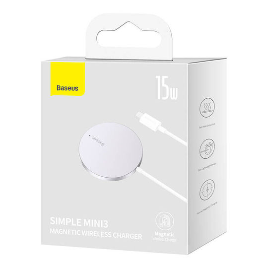 Baseus Magsafe Charger 15W Silver (Simple Mini3)