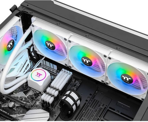 Thermaltake TH420 ARGB Sync Υδρόψυξη AIO CPU με 3 Ανεμιστήρες 140mm Λευκή