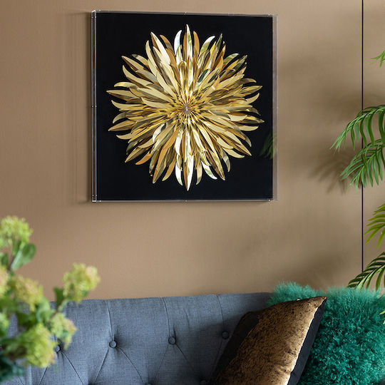 Artekko Wall Decor Suerrad Black Acrylic 60x5x60cm