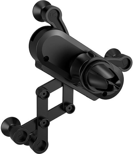 Borofone Eddie Βάση Κινητού Αυτοκινήτου 4" - 6.5" με Ρυθμιζόμενα Άγκιστρα Μαύρη
