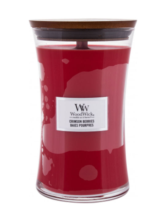 WoodWick Scented Candle Jar with Scent Crimson Berries Red 610gr 1pcs