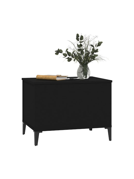 vidaXL Kaffeetisch Zentral Rechteckig Aus Holz Mit Hebemechanismus Schwarz M60xB44,5xH45cm