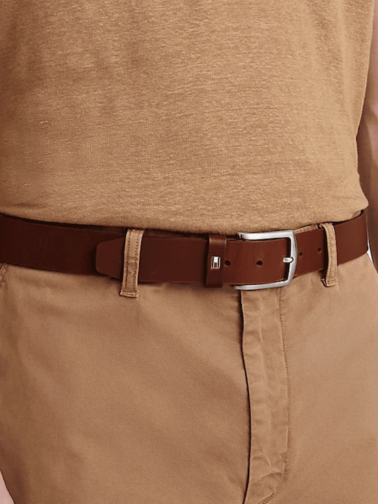 Tommy Hilfiger Denton Men's Belt Leather Tabac Brown Tommy Hilfiger Denton Men's Belt Leather Tabac Brown
