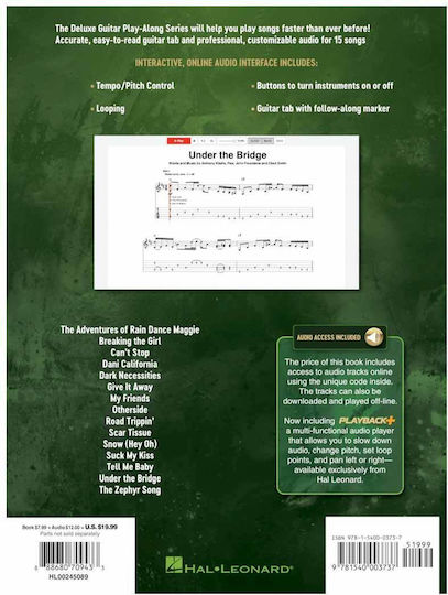 Hal Leonard Deluxe Guitar Play along за Китара Червени горещи чушки HL00245089