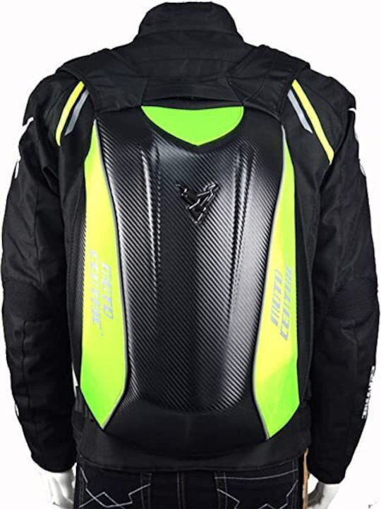 MotoCentric Rider Backpack Carbon Green 48lt