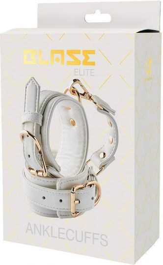 Dream Toys Blaze Elite Leather Ankle Cuffs Χειροπέδες White
