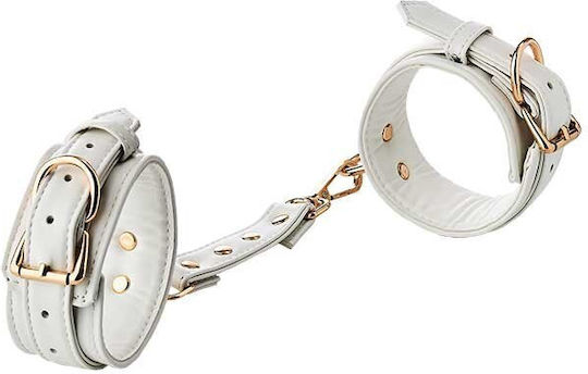 Dream Toys Blaze Elite Leather Handcuffs Cătușe White