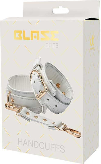 Dream Toys Blaze Elite Leather Handcuffs Cătușe White