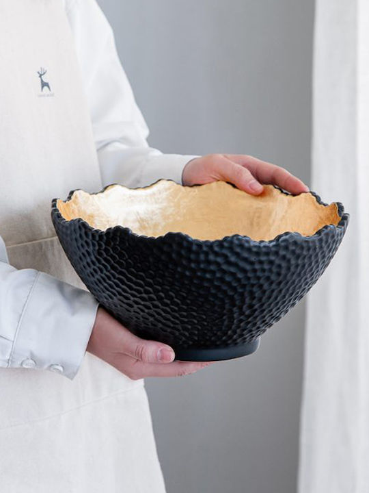 Artekko Bol Decorativ Din ceramică Negru 26.5x26.5x14cm 1buc