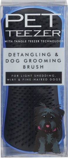 Tangle Teezer Pet Teezer Detangling Brush Large / Medium for Misc Hair Lengths for Hair Removal Blue Blue/Black