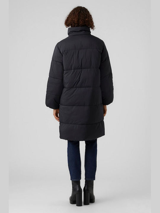 Vero Moda Lang Damen Puffer Jacke für Winter Schwarz