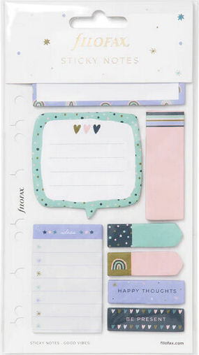 Filofax Αυτοκόλλητα Χαρτάκια Σημειώσεων σε Κύβο Good Vibes