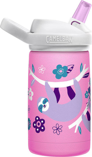 Camelbak Eddy+ Kids Water Bottle Thermos Stainless Steel with Straw Pink 350ml