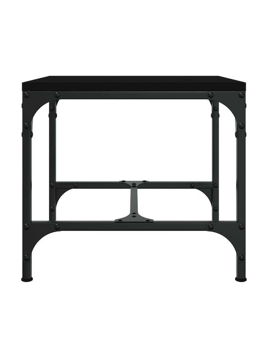 Square Side Table Wooden Black L40xW40xH35cm.