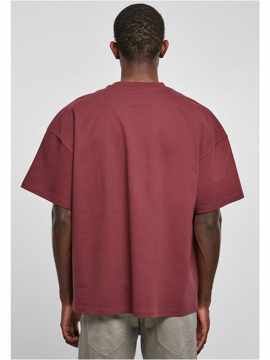 Urban Classics Men's Short Sleeve T-shirt Burgundy