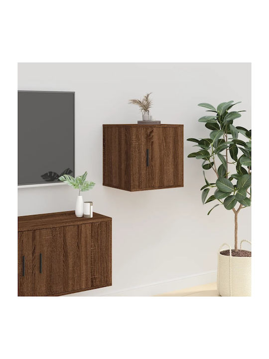 Wand-Kabinette Braune Eiche (2 Stück) 40x34,5x40cm